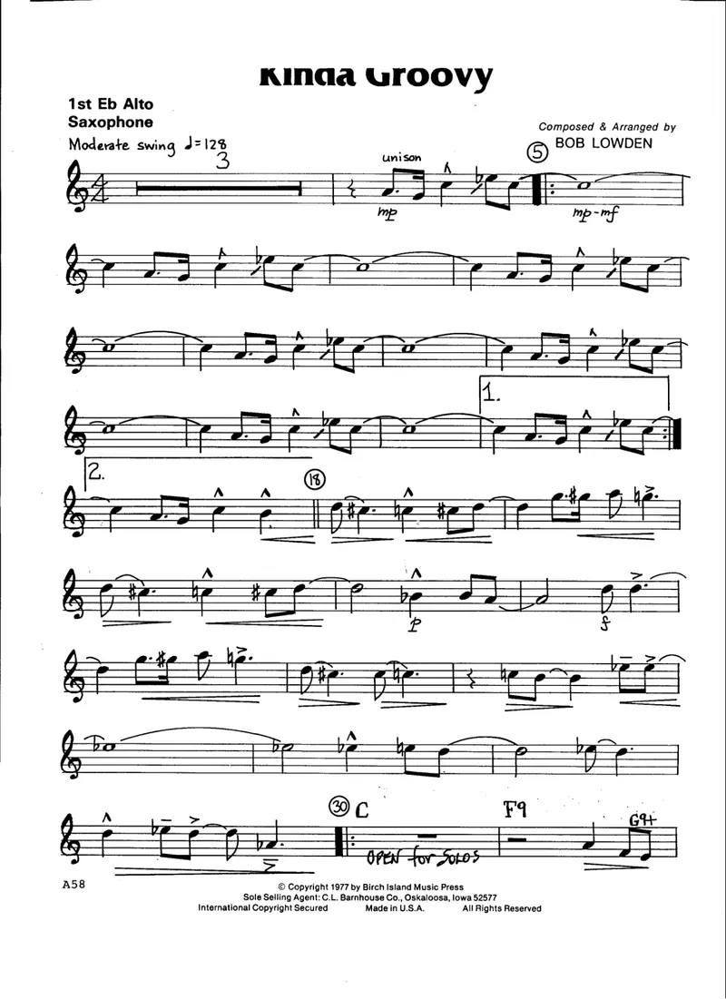 Kinda Groovy score preview