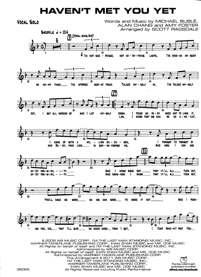 Haven't Met You Yet score preview