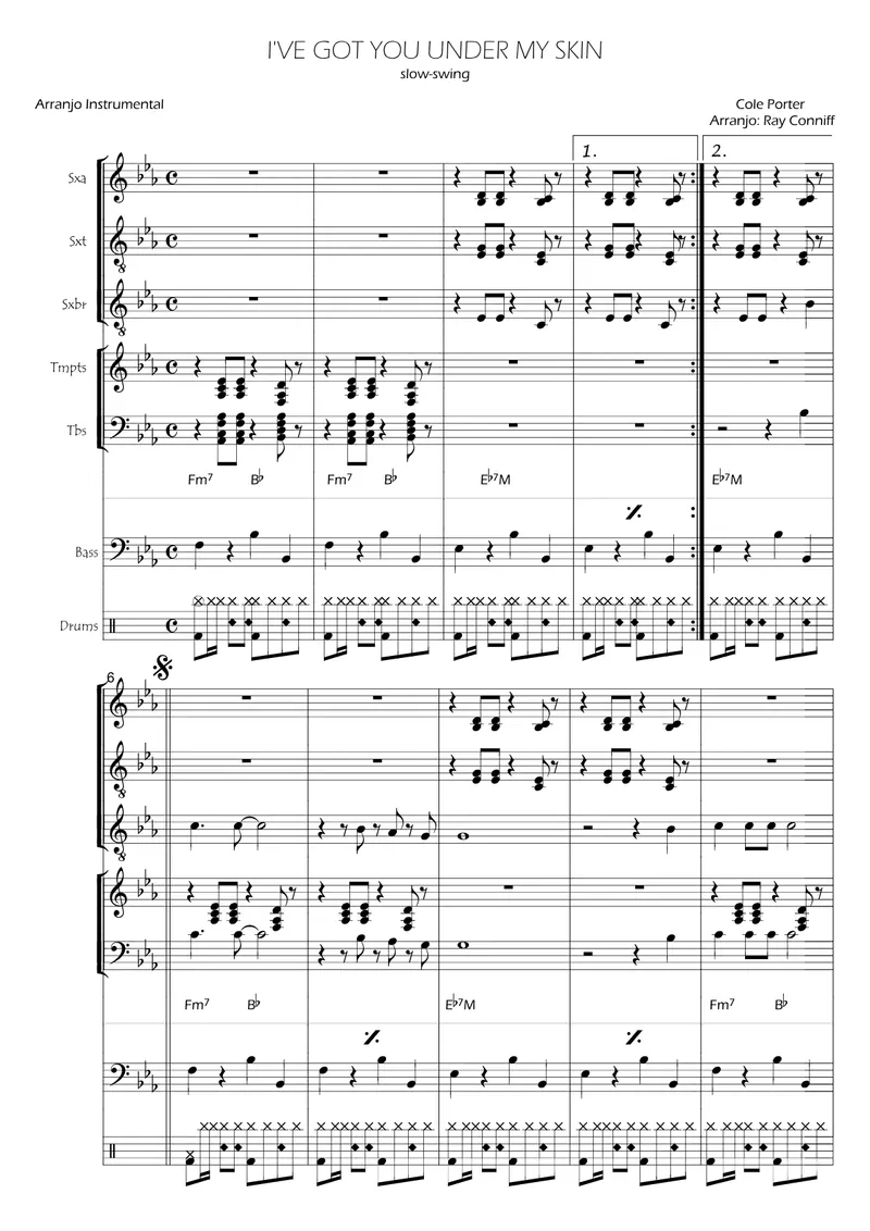 I'Ve Got You Under My Skin (R.Conniff] score preview