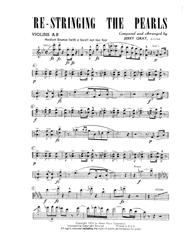 Re-Stringing The Pearls score preview