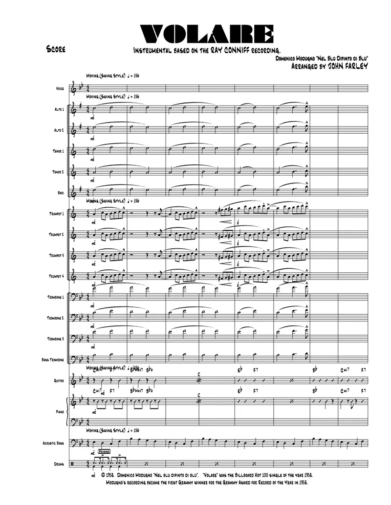 Volare score preview