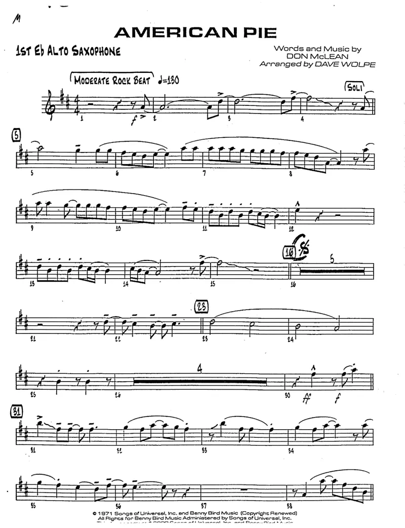 American Pie score preview