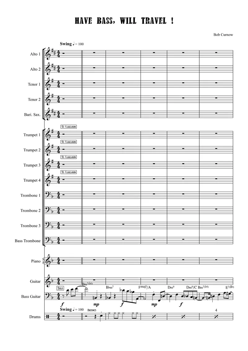 Have Bass, Will Travel score preview