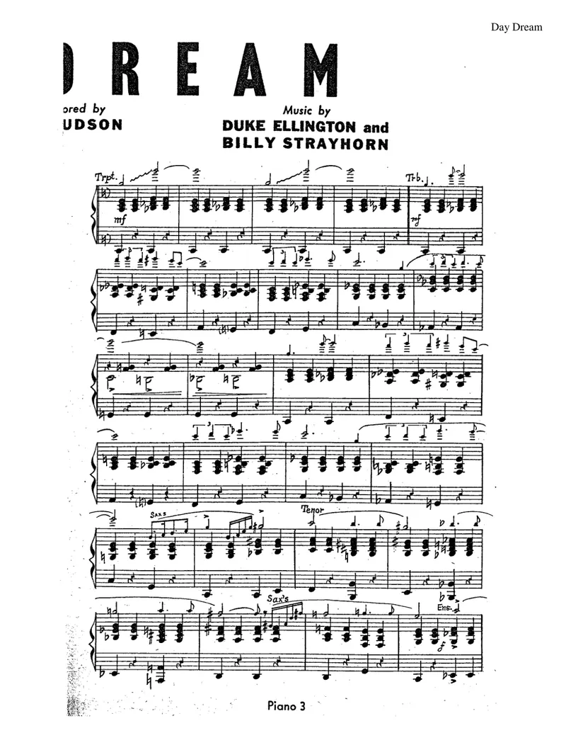 Day Dream score preview