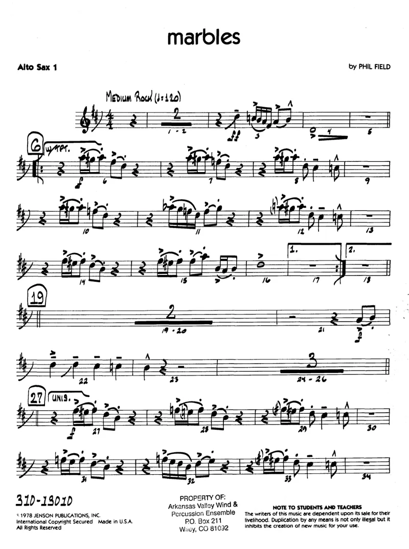 Marbles score preview