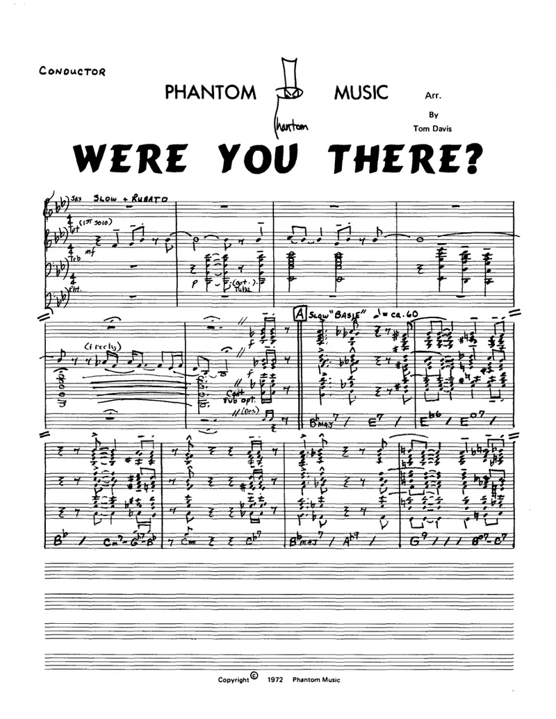 Were You There score preview