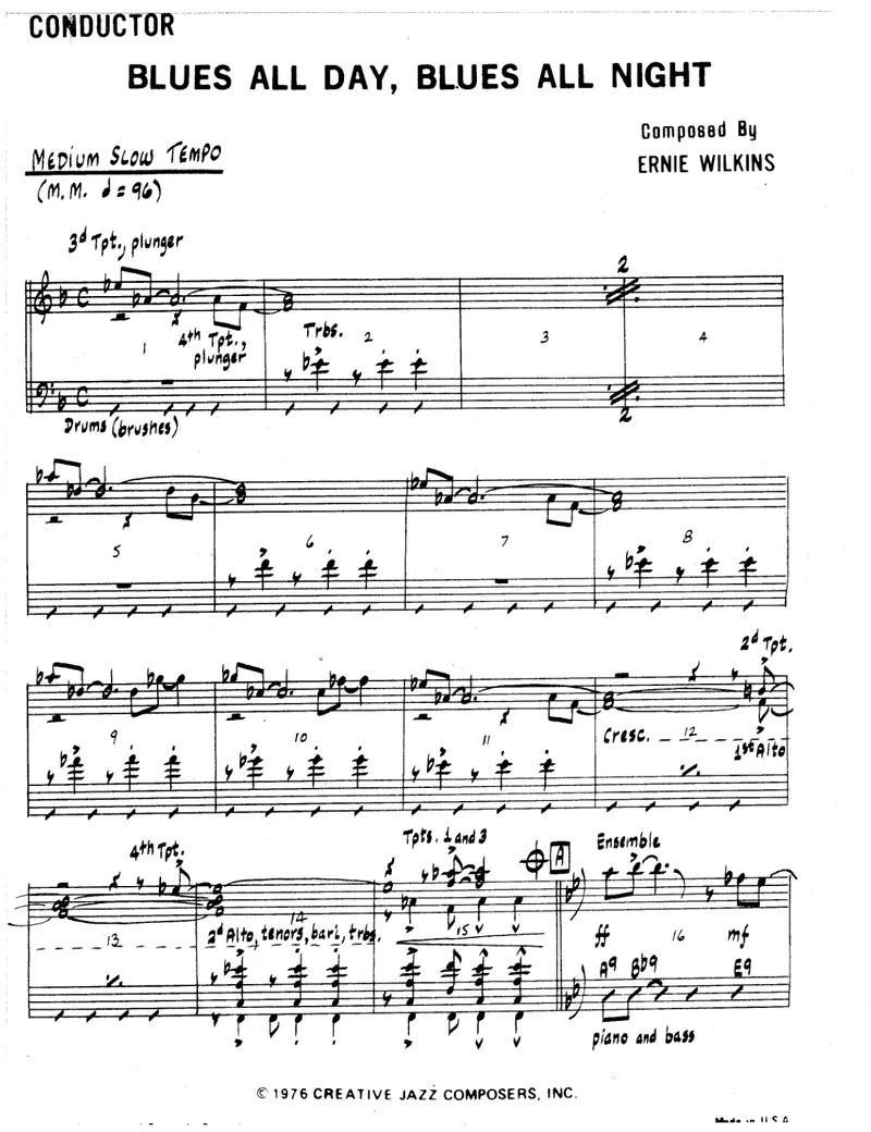 Blues All Day Blues All Night score preview