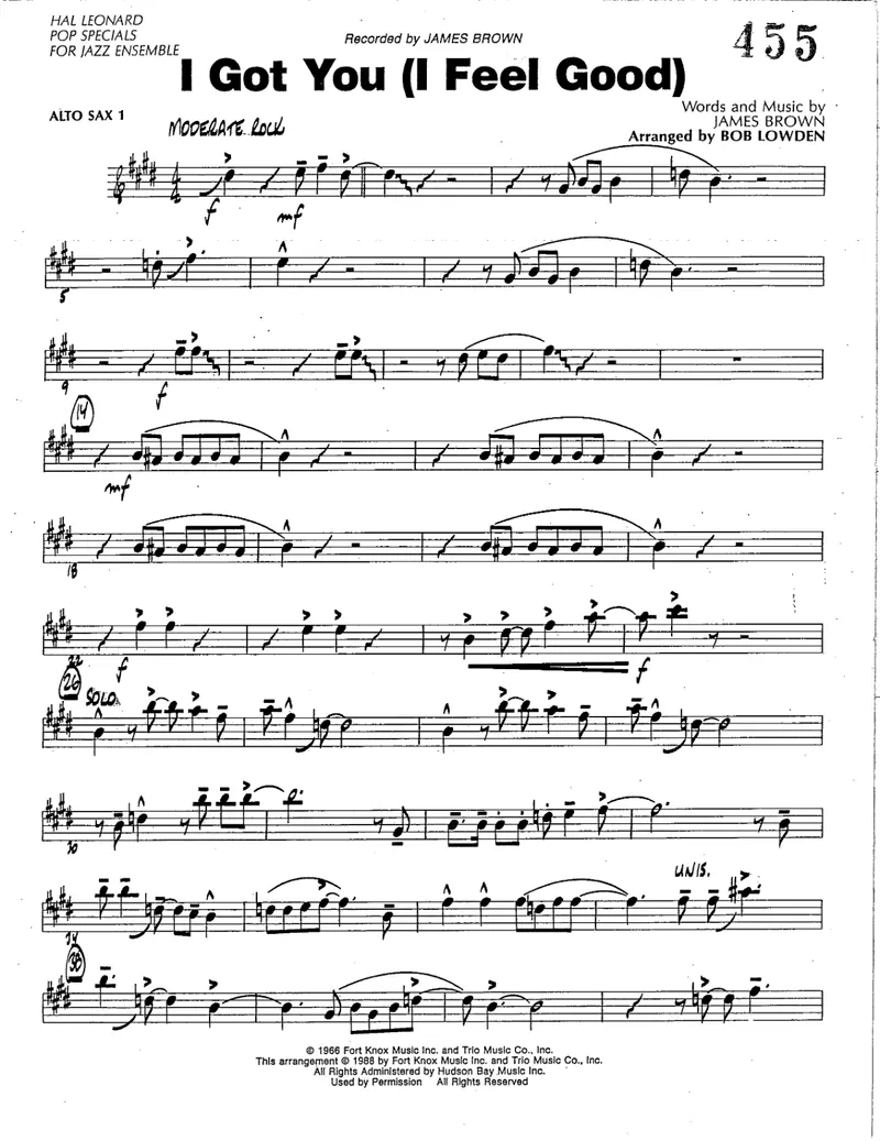 I Got You (I Feel Good) score preview