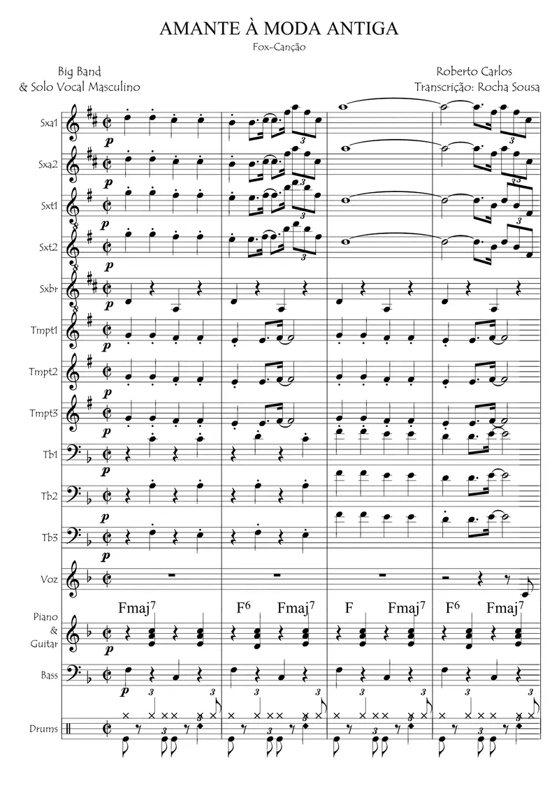 Amante A Moda Antiga [R.Sousa] score preview
