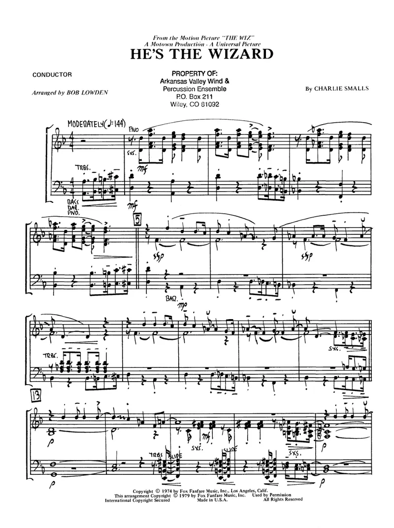 He's The Wizard score preview