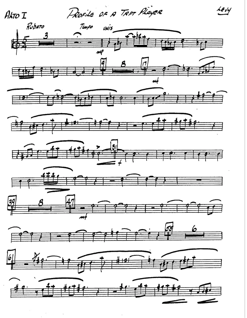 Profile Of A Trumpet Player score preview