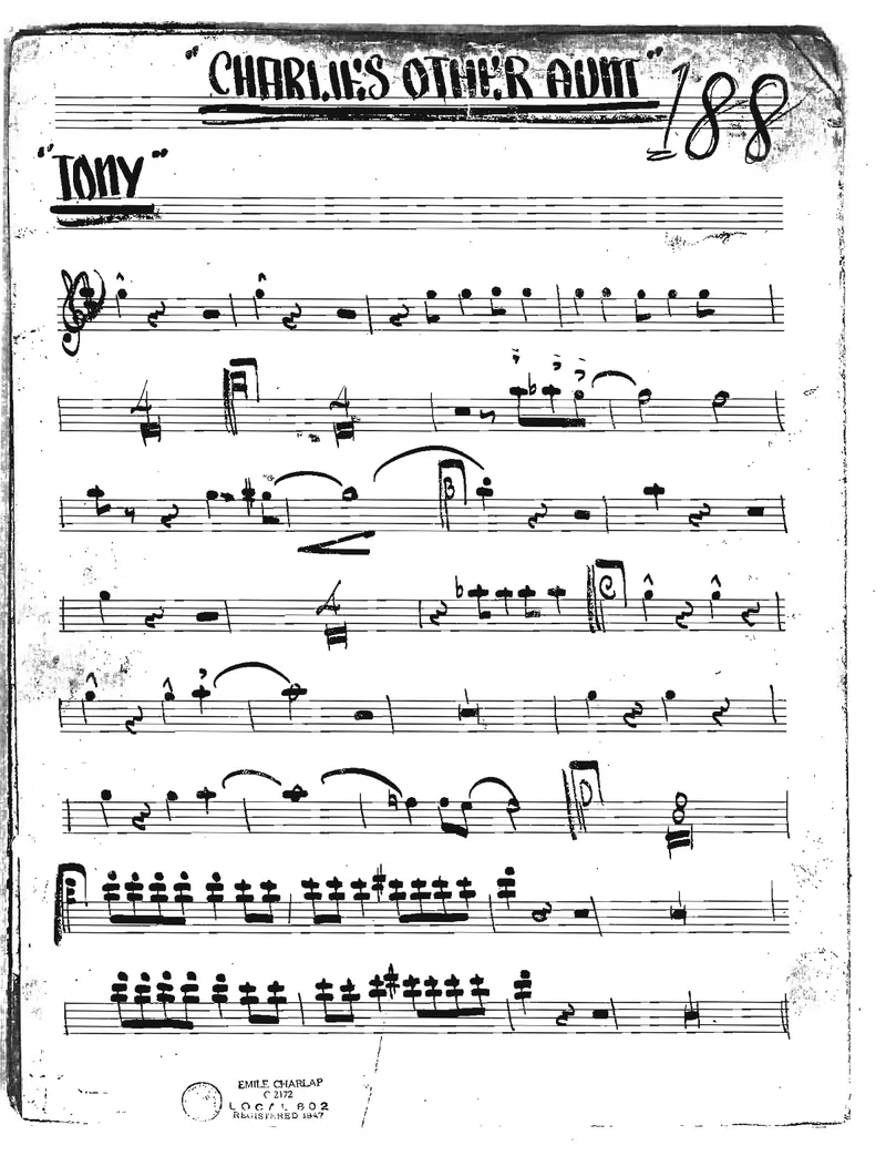 Charlie's Other Aunt score preview