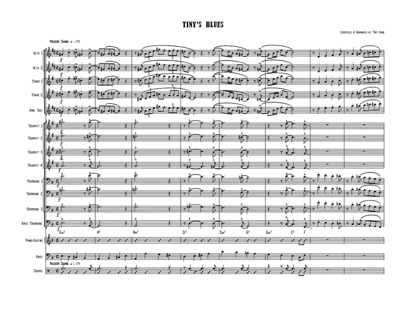 Tiny's Blues score preview