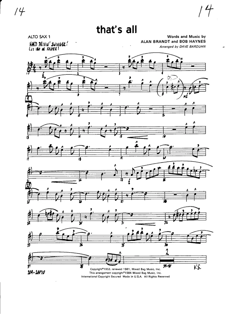 That's All score preview