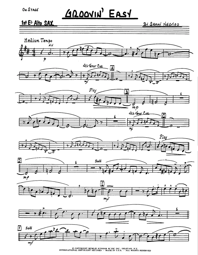 Groovin Easy score preview