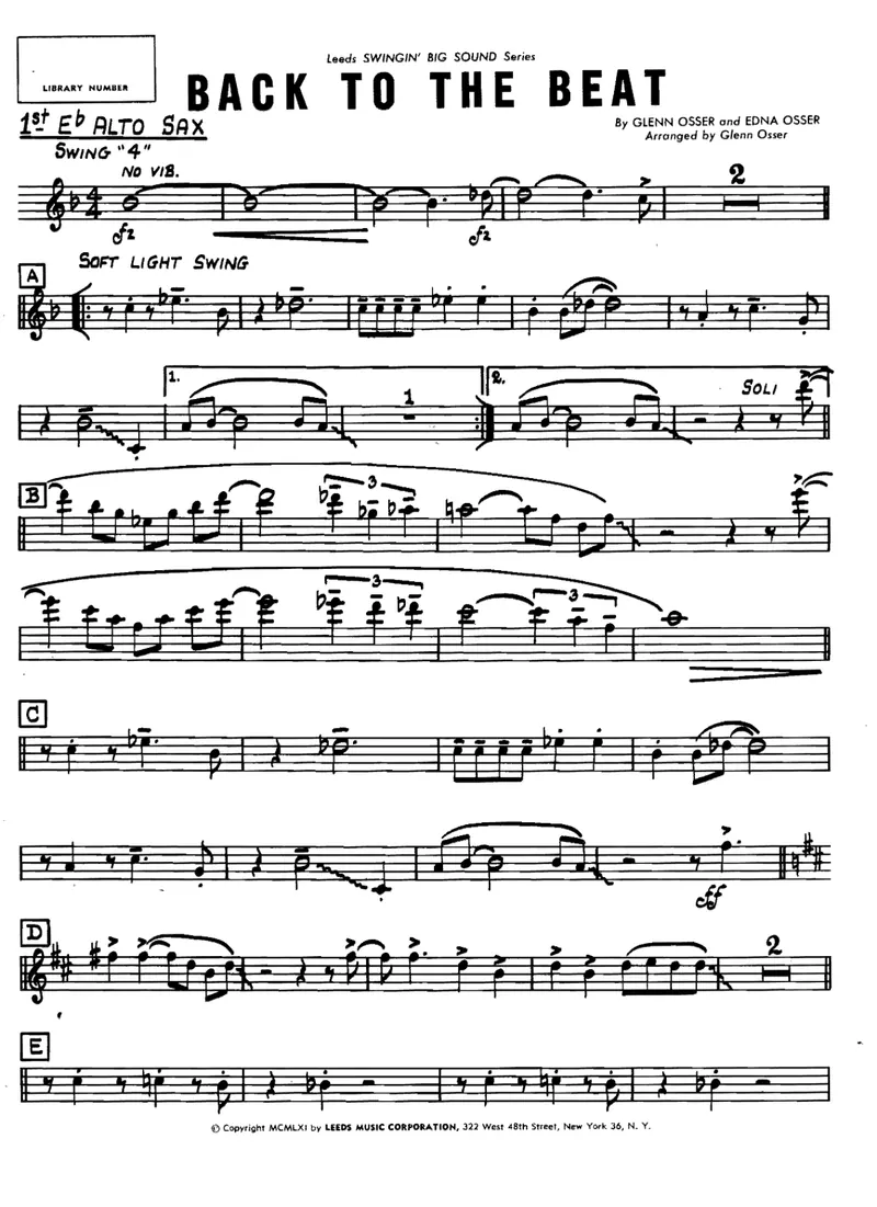 Back To The Beat score preview