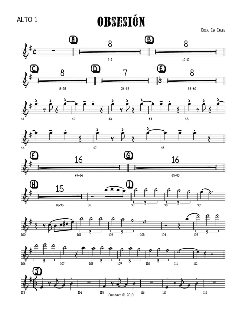 Obsesion (Ed Calle) D.Valentin score preview