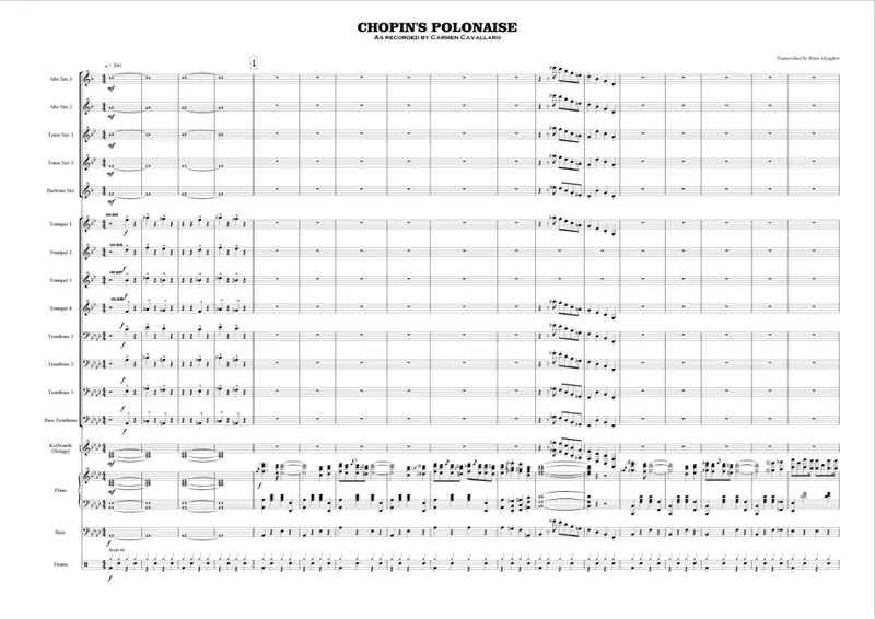 Chopin's Polonaise score preview
