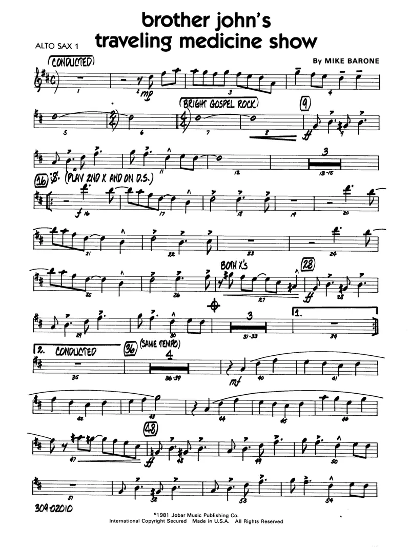 Brother John's Traveling Medicine Show score preview