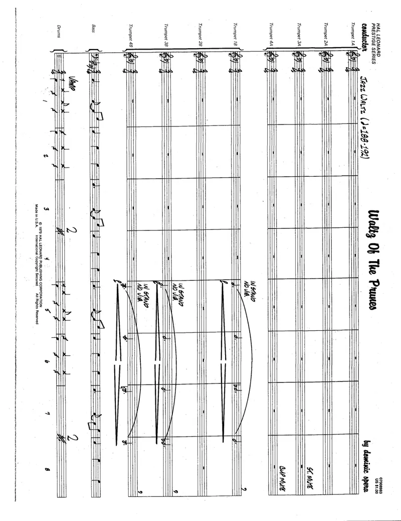 Waltz Of The Prunes score preview