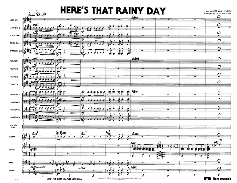 Here's That Rainy Day score preview