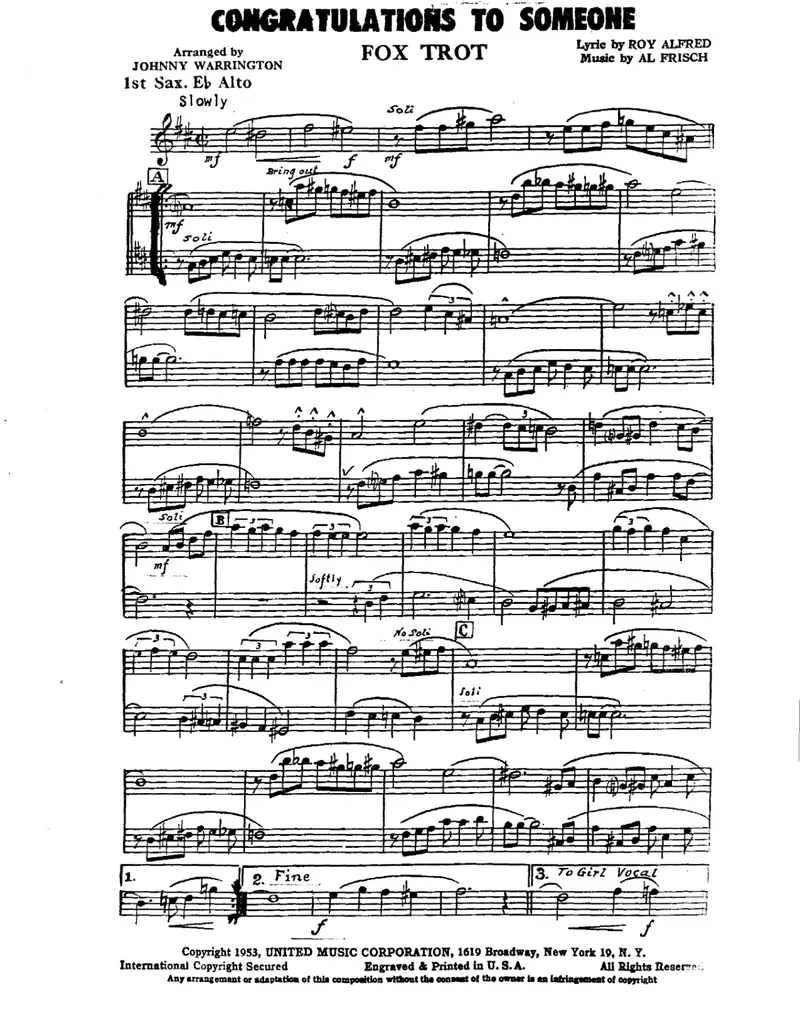 Congratulations To Someone score preview