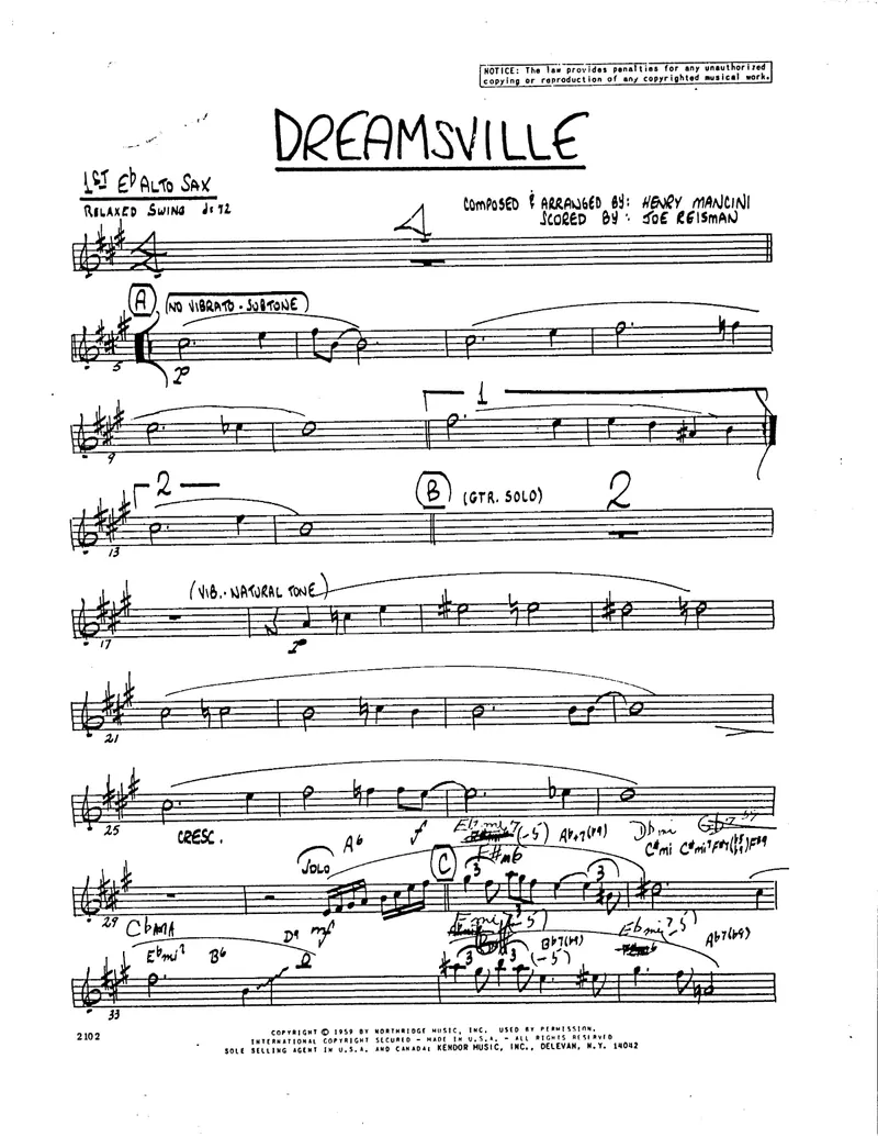 Dreamsville score preview