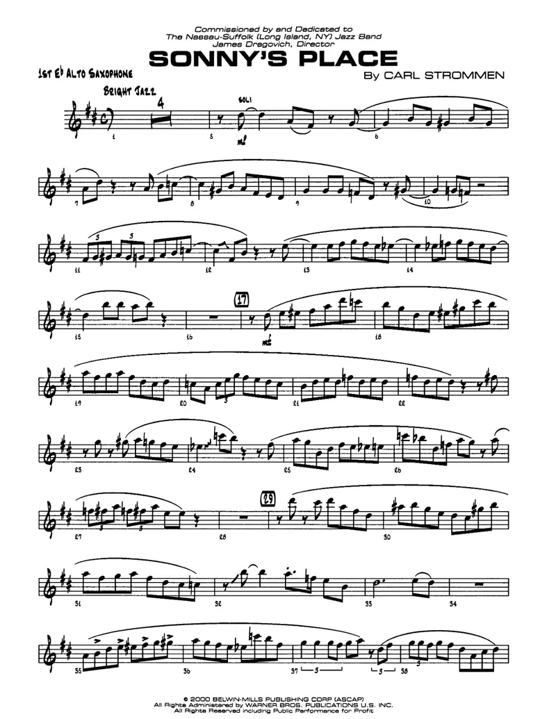 Sonny's Place score preview