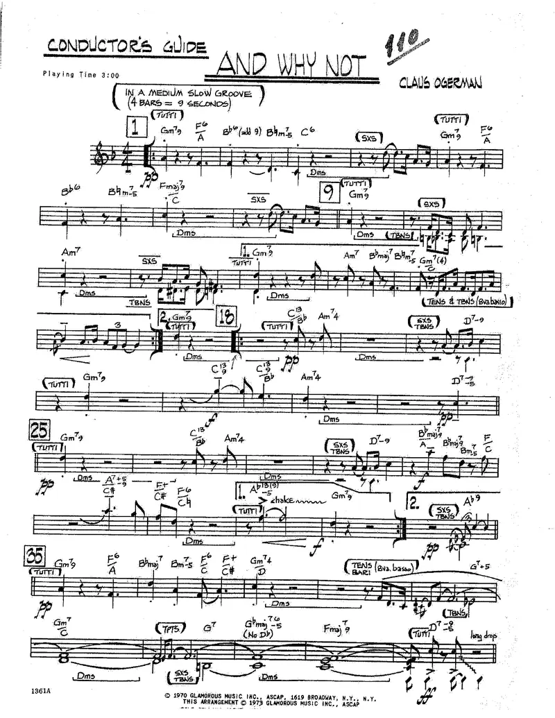 And Why Not score preview