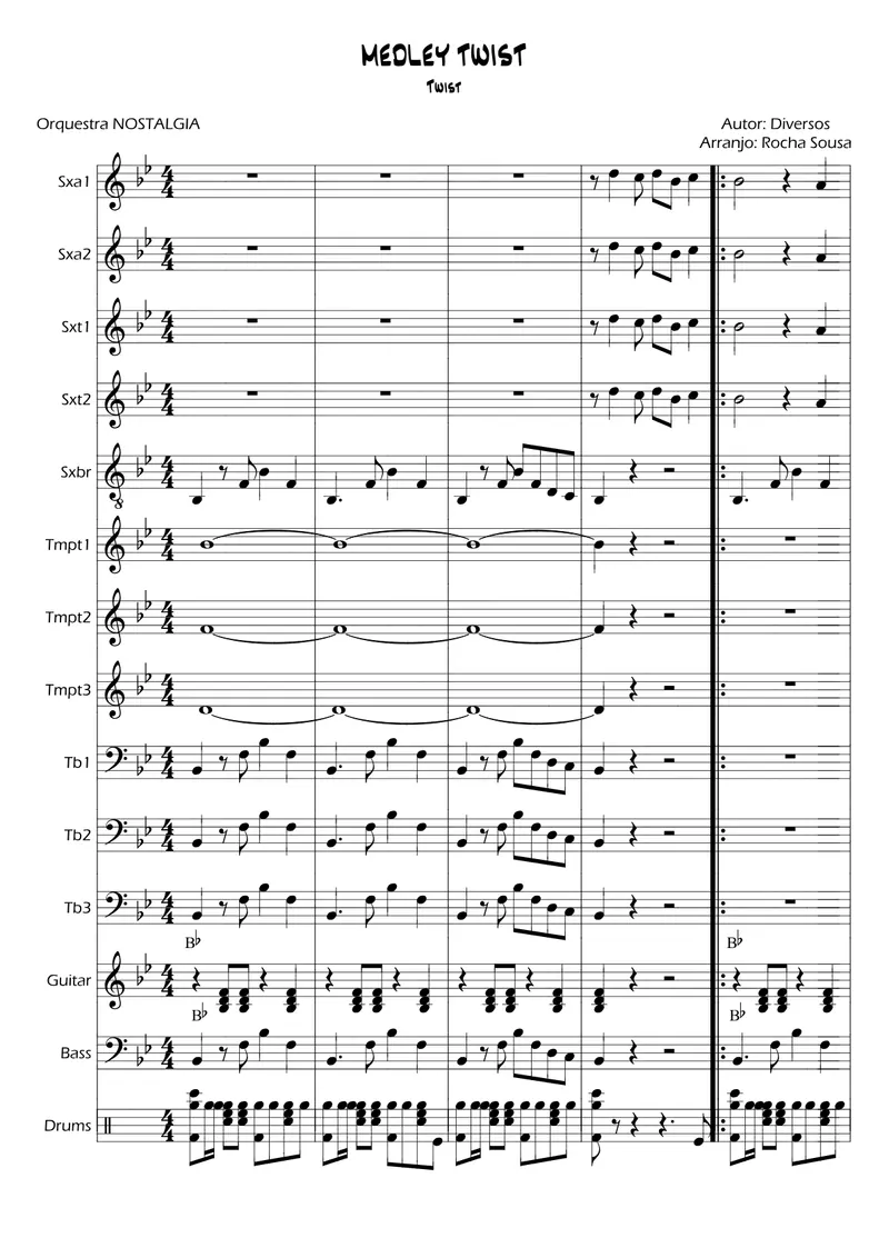 Twist Medley score preview