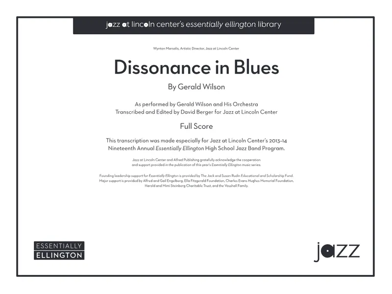 Dissonance In Blues score preview