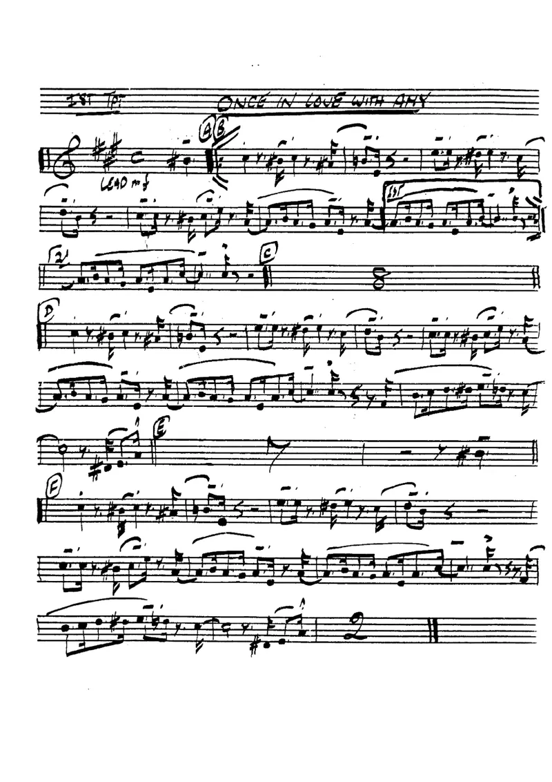 Once In Love With Amy score preview