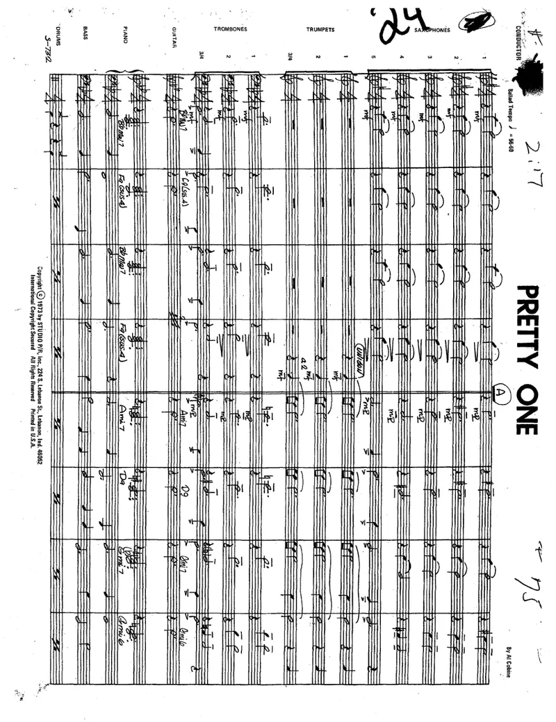 Pretty One score preview