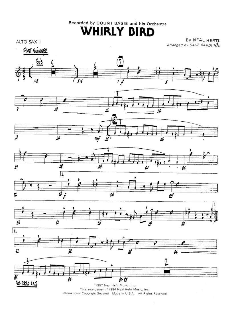 Whirly Bird score preview