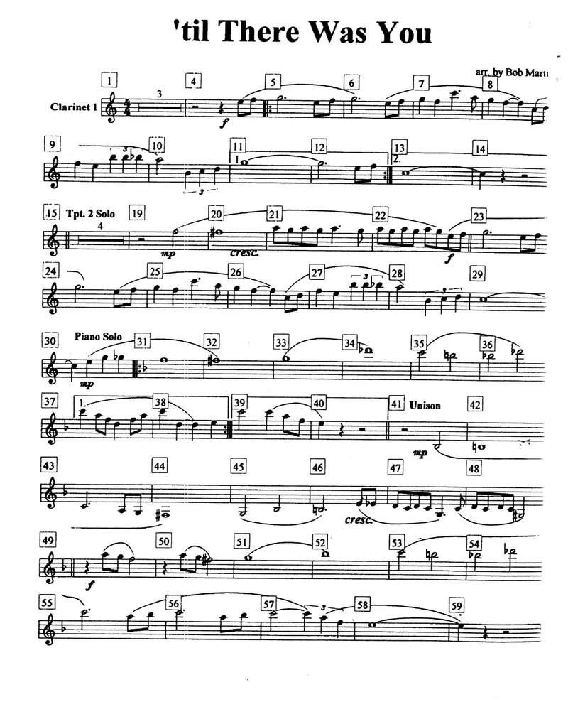 Till There Was You score preview
