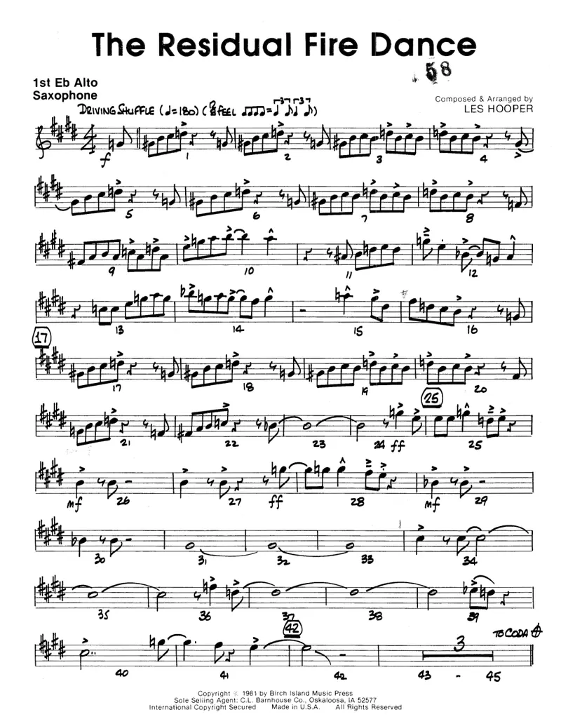 The Residual Fire Dance score preview