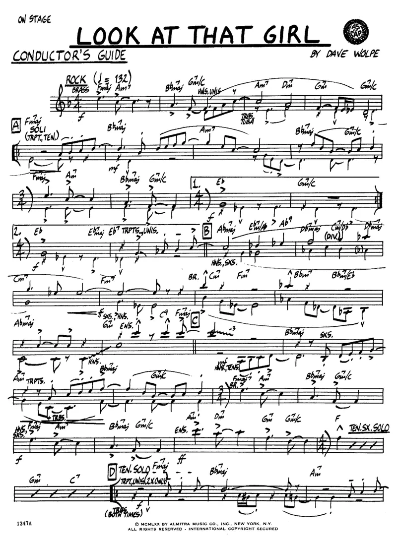 Look At That Girl score preview