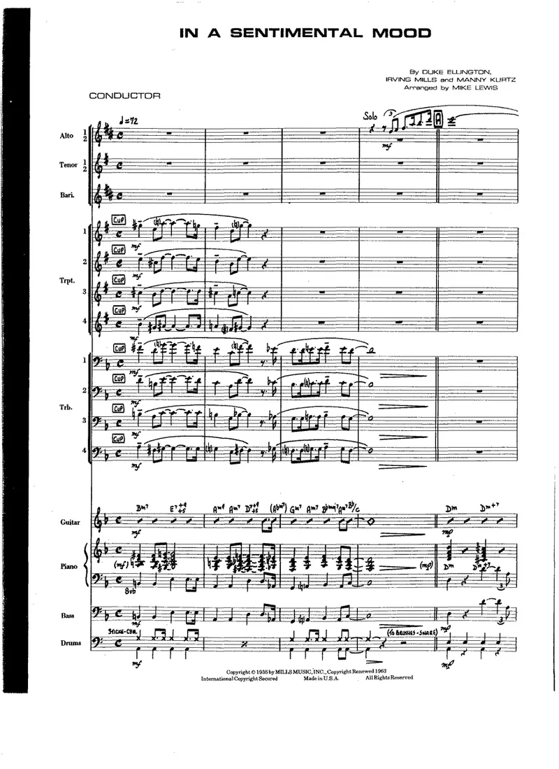 In A Sentimental Mood score preview