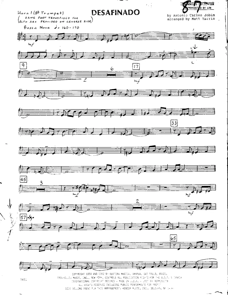 Desifinado score preview