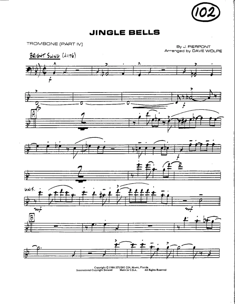 Jingle Bells score preview