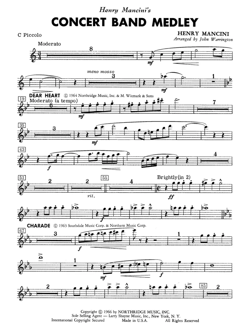 Concert Band Medley score preview