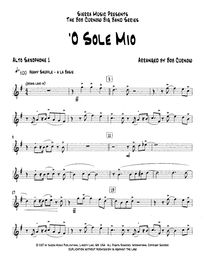 'O Sole Mio score preview
