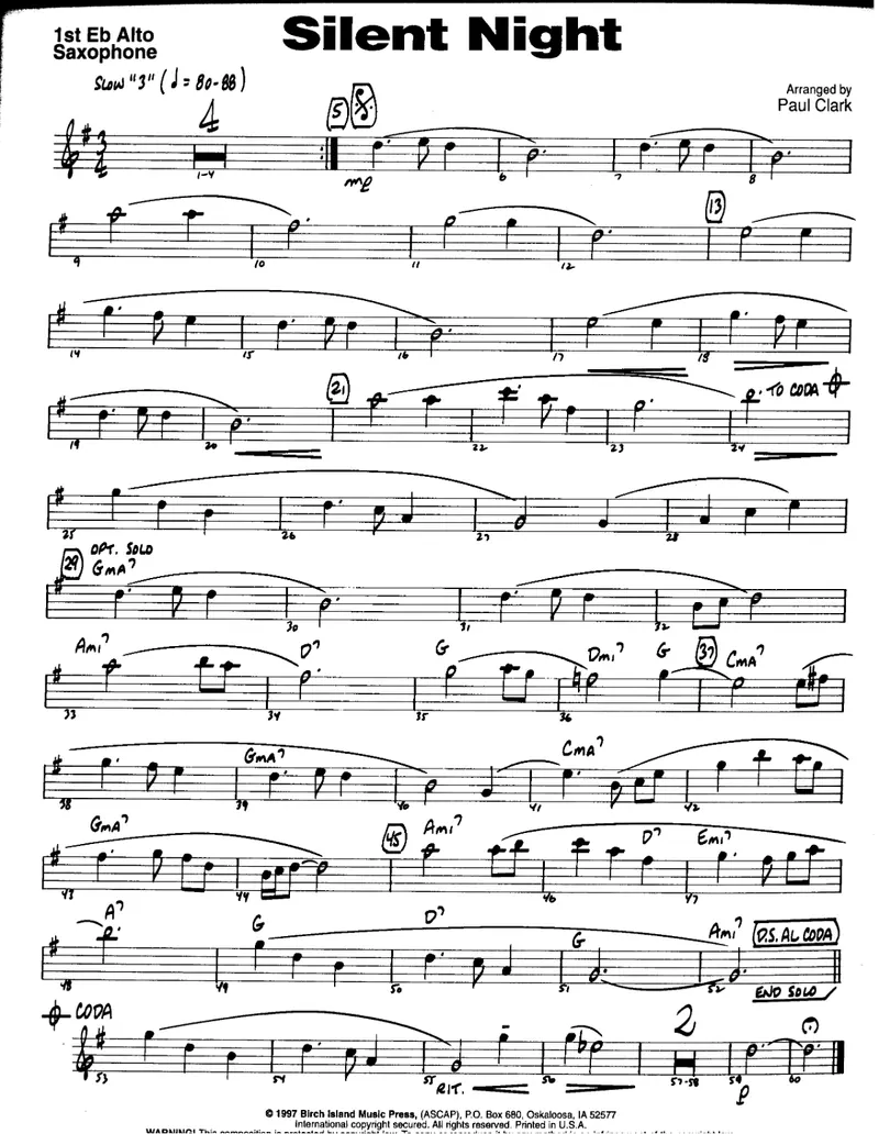Silent Night score preview