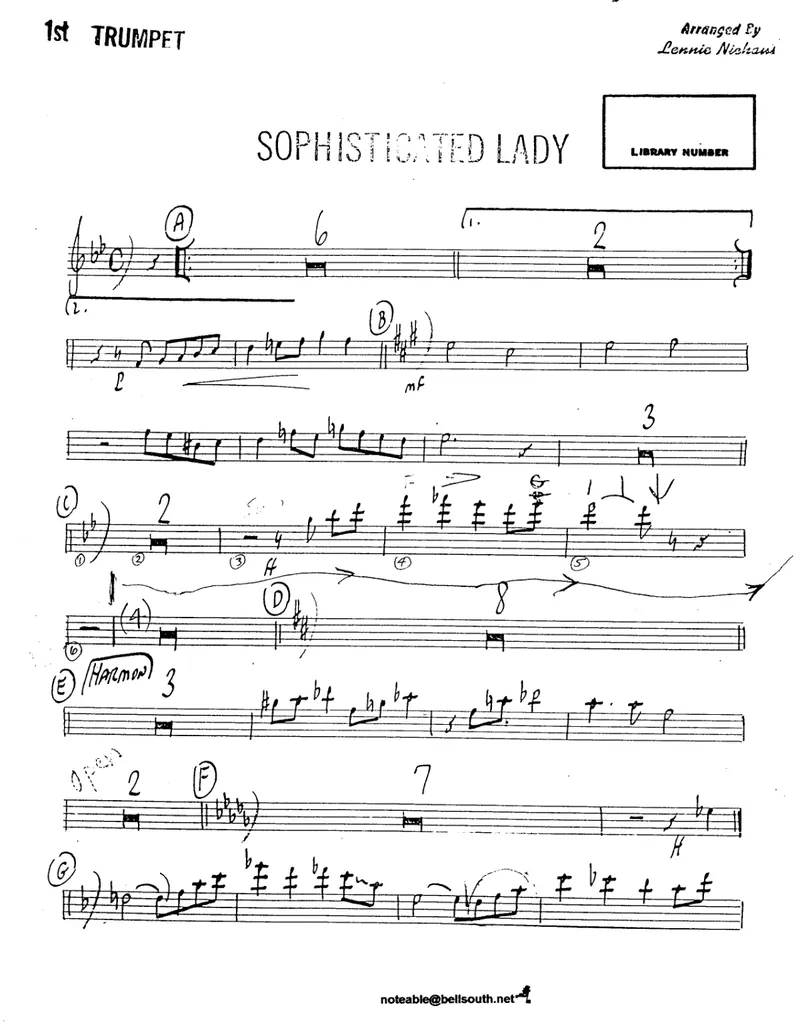 Sophisticated Lady score preview