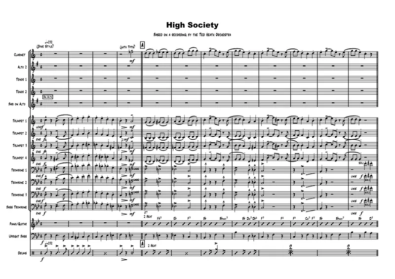 High Society score preview