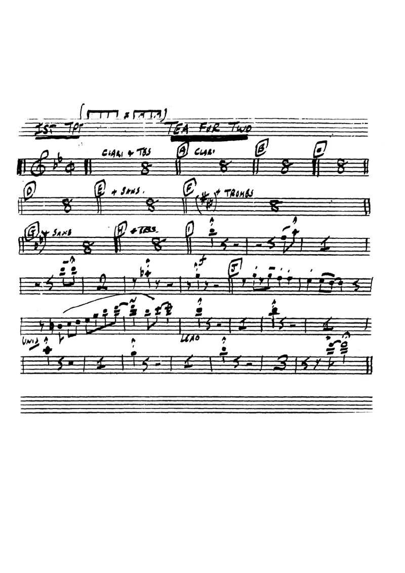 Tea For Two score preview