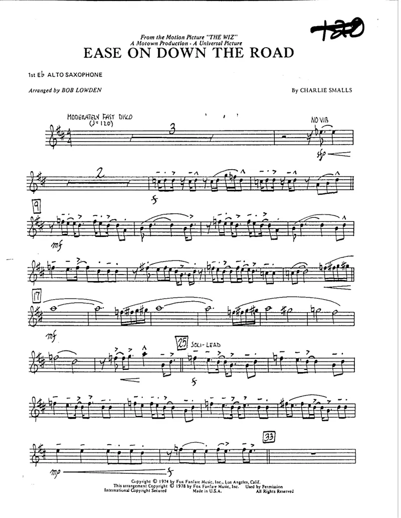 Ease On Down The Road score preview