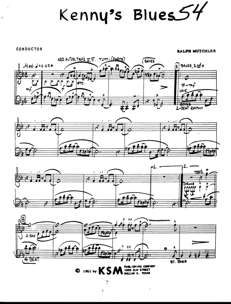 Kenny's Blues score preview