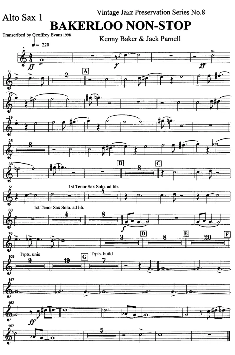 Bakerloo Non-Stop score preview