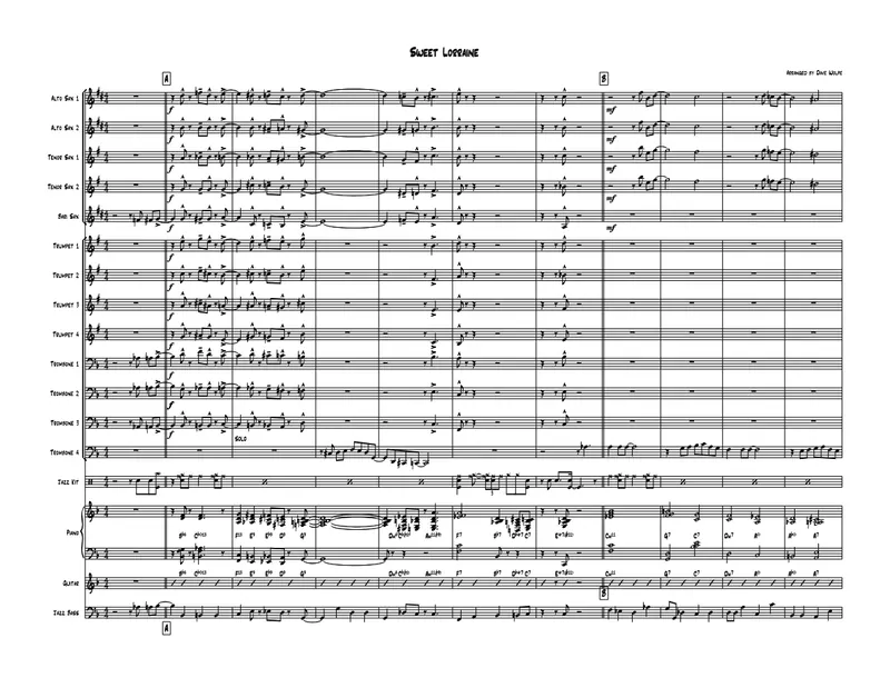 Sweet Lorraine score preview